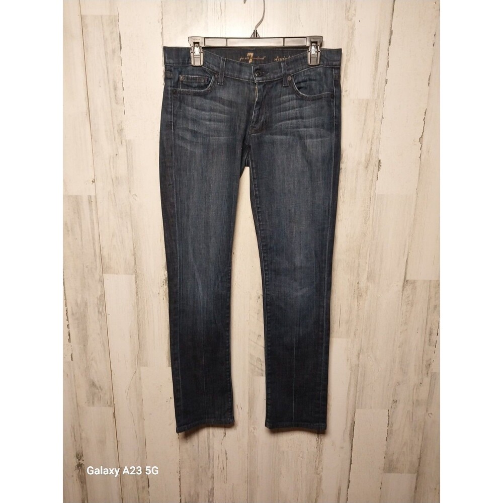 7 For All Mankind Women’s Dark Wash Straight Jeans Size 28